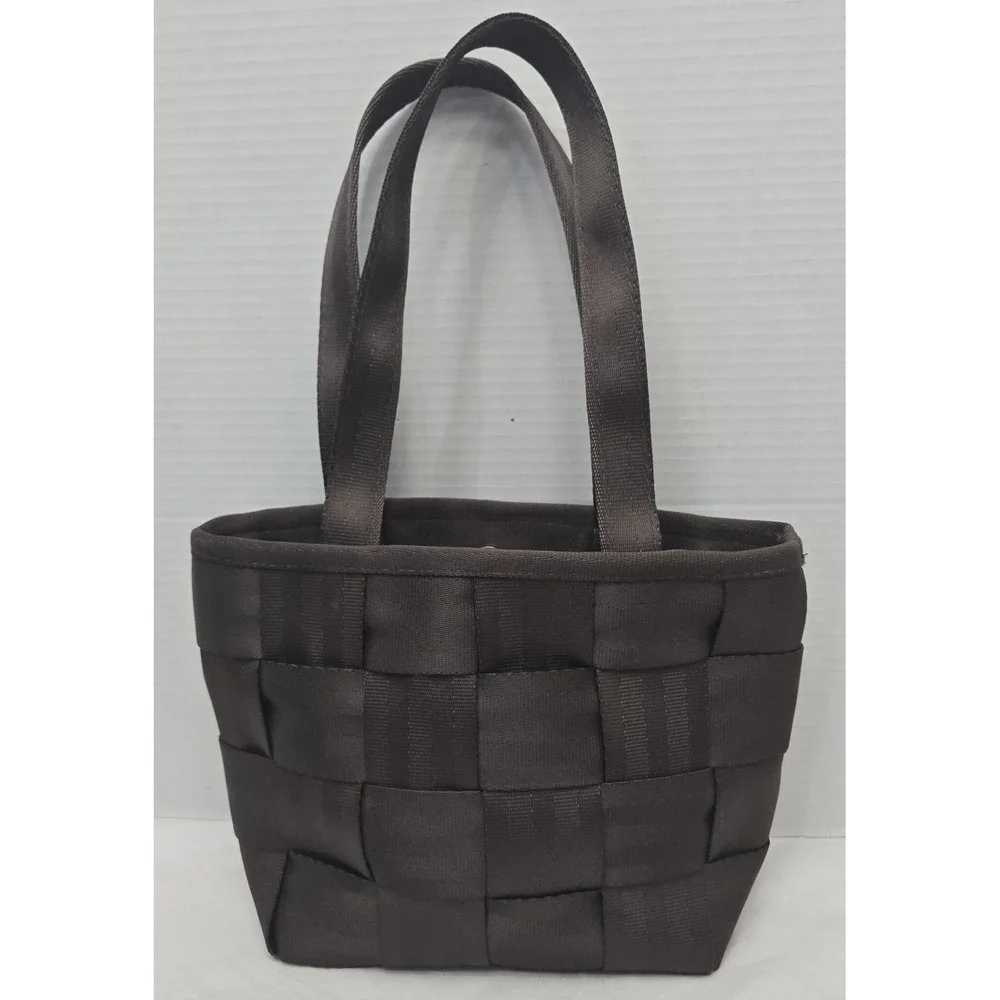 Harveys Original Seatbelt Bag Classic Woven Medium Tote Espresso Choc Brown